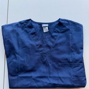 Cherokee Men's Navy V-Neck Scrub Top and Bottoms (short)